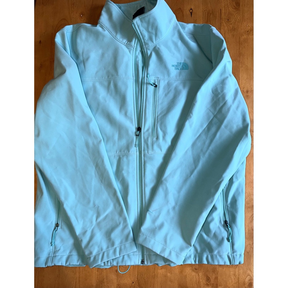 The North Face Womens XXL Apex Bionic Softshell Jacket Light Blue Full Zip 688